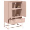 vidaXL Highboard Rosa 68x39x111,5 cm Kaltgewalzter Stahl