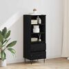 vidaXL Highboard Schwarz Eichen-Optik 40 x 36 x 110 cm Holzwerkstoff