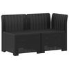 vidaXL 2-Sitzer Garten-Sofa Rattan-Look 2-Sitzer PP Anthrazit