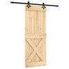 vidaXL Schiebet&uuml;r 80 x 210 cm Massivkiefer (Unbehandelt)