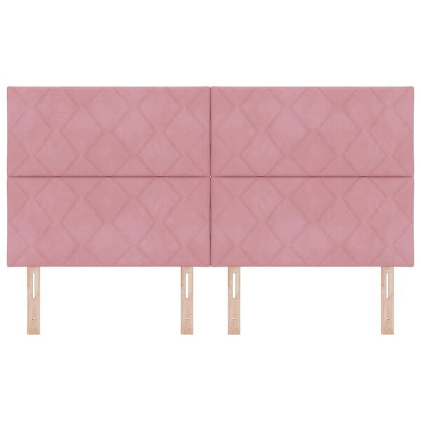 vidaXL Kopfteil mit Kopfteil Rosa 180 cm Samt