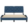vidaXL Bettgestell mit LED ohne Matratze Blau 140x190 cm Stoff