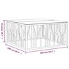 vidaXL Couchtisch 100x100x50 cm Edelstahl und Glas