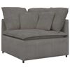 vidaXL Modulares Sofa mit Kissen Cordstoff Hellgrau