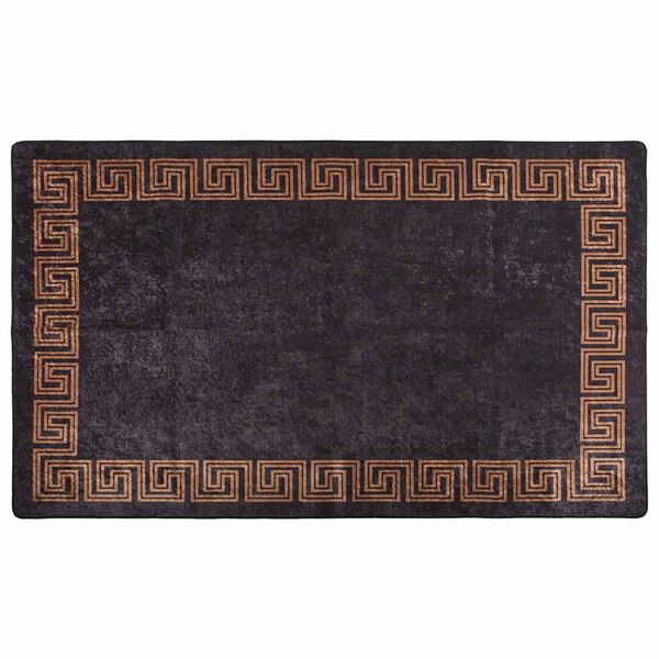 vidaXL Teppich Waschbar 120x180 cm Schwarz und Golden