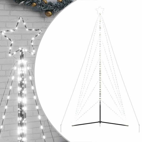 vidaXL LED Weihnachtsbaum 615 LEDs Kaltweiß 404,5 cm