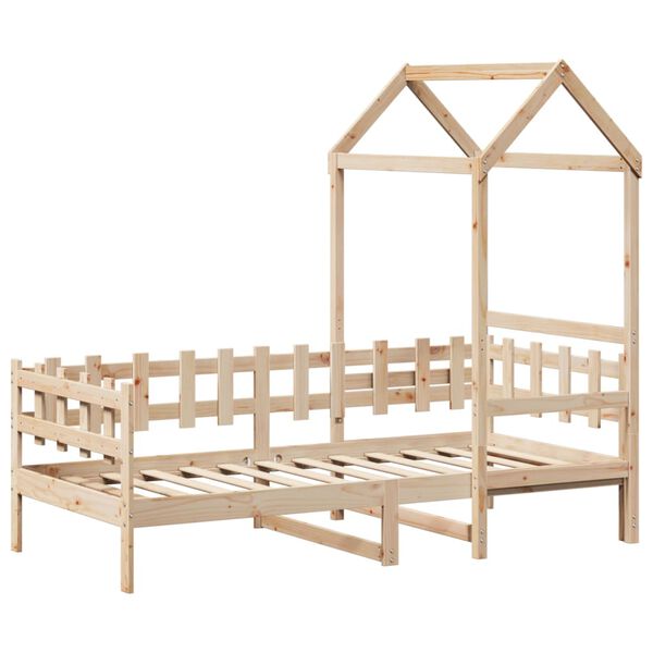 vidaXL Tagesbett mit Dach 90x200 cm Massivholz Kiefer