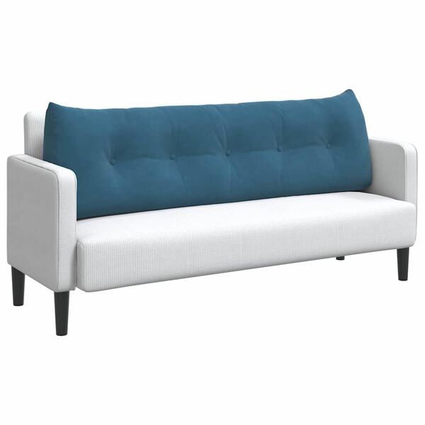 vidaXL R&uuml;ckenkissen Blau 160 x 24 x 50 cm Samt