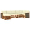 vidaXL Ecksofa Set mit Kissen 6 pcs Natur und Creme