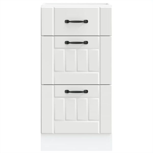 vidaXL K&uuml;chen-Unterschrank Lucca Wei&szlig; Holzwerkstoff