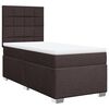 vidaXL Boxspringbett mit Matratze Dunkelbraun 80x200 cm Stoff