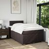 vidaXL Boxspringbett mit Matratze Dunkelbraun 120x190 cm Stoff
