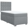 vidaXL Boxspringbett mit Matratze Hellgrau 90x190 cm Stoff