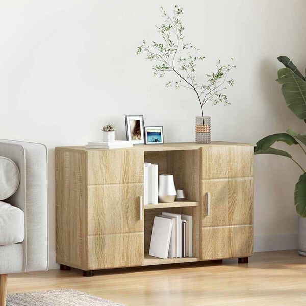 vidaXL Sideboard Sonoma-Eiche 88,5 x 30,5 x 55,5 cm Holzwerkstoff