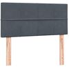 vidaXL Boxspringbett mit Matratze Dunkelgrau 90x220 cm Samt