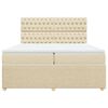 vidaXL Boxspringbett mit Matratze Creme 200x200 cm Stoff