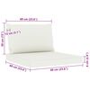 vidaXL 9-tlg. Garten-Lounge-Set mit Kissen Creme