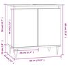 vidaXL Badschrank Hochglanz-Weiß 58x33x60 cm Holzwerkstoff