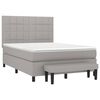 vidaXL Boxspringbett mit Matratze Hellgrau 140x190 cm Stoff