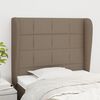 vidaXL Kopfteil mit Ohren Taupe 103x23x118/128 cm Stoff