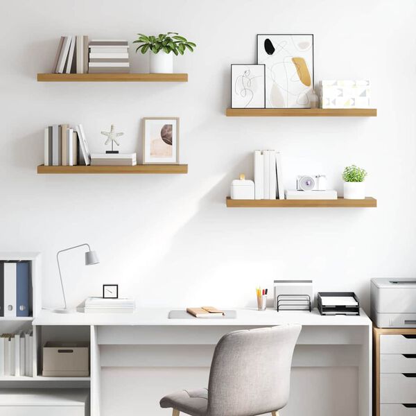 vidaXL Wandregal 4 pcs Braun 80 x 23,5 x 4 cm Holzwerkstoff