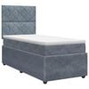 vidaXL Boxspringbett mit Matratze Dunkelgrau 80 x 200 cm Samt