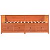 vidaXL Tagesbett ohne Matratze Wachsbraun 100x200 cm Massivholz Kiefer