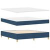 vidaXL Boxspringbett mit Matratze mit Kopfteil Blau 180 x 200 cm Stoff