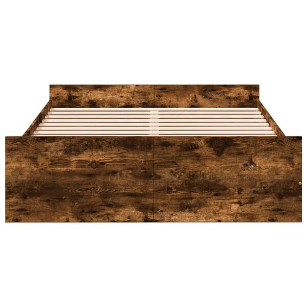 vidaXL Bettgestell mit Schubladen R&auml;uchereiche 120x200cm Holzwerkstoff