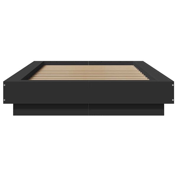 vidaXL Bettgestell Schwarz 100x200 cm Holzwerkstoff