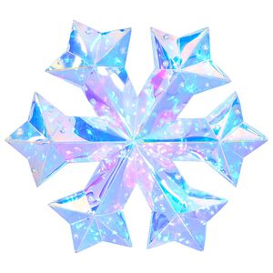 vidaXL Prismatische irisierende LED-Schneeflocke Mehrfarbig