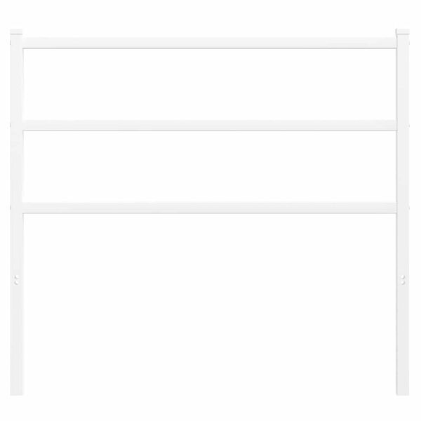 vidaXL Ersatz-Kopfteil Metall Wei&szlig; 107 cm