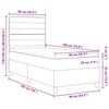 vidaXL Boxspringbett mit Matratze mit Kopfteil Creme 90 x 190 cm Stoff
