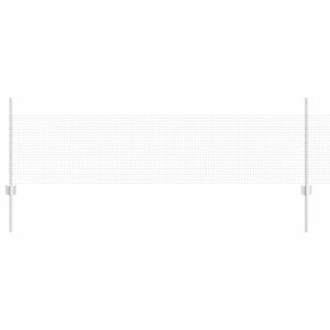 vidaXL Zaun mit Pfosten Silber 0,5 x 25 m Stahl