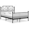 vidaXL Bettgestell Schwarz Metall 160x200 cm