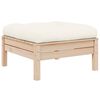 vidaXL Gartensofa 2-Sitzer mit Kissen in Creme Massivholz Kiefer
