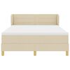 vidaXL Boxspringbett mit Matratze Creme 140 x 190 cm Stoff