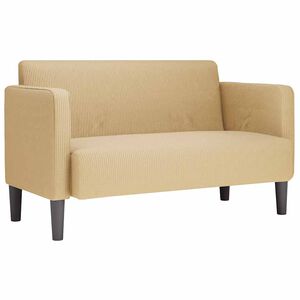 vidaXL Zweisitzer-Sofa Graugr&uuml;n 109 cm Cordstoff