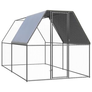 vidaXL Outdoor-H&uuml;hnerk&auml;fig 2x4x2 m Verzinkter Stahl