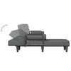vidaXL Schlafsofa in L-Form Dunkelgrau 260x140x70 cm Stoff