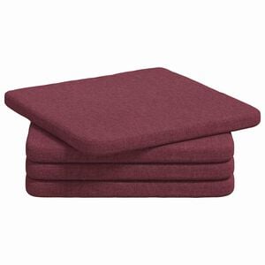 vidaXL Sitzkissen 4 stk. Stoff Weinrot 40 x 40 x 3 cm