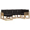 vidaXL Outdoor-Sofagarnitur 6 stk. Wei&szlig; und Schwarz