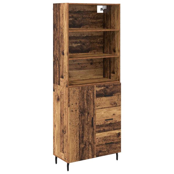 vidaXL Highboard mit Schubladen 2 pcs Altholz Holzwerkstoff