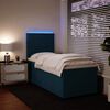 vidaXL Boxspringbett mit Matratze Blau 90x200 cm Samt