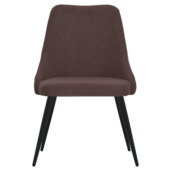 vidaXL Esszimmerst&uuml;hle 4 Stk. Dunkelbraun Stoff