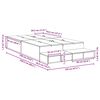 vidaXL Aufbewahrungsbettgestell Beton Grau 120 cm Holzwerkstoff