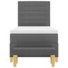 vidaXL Boxspringbett mit Matratze Dunkelgrau 90 x 200 cm Stoff