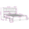 vidaXL Massivholzbett mit Regal ohne Matratze Wei&szlig; 160x200 cm Kiefer