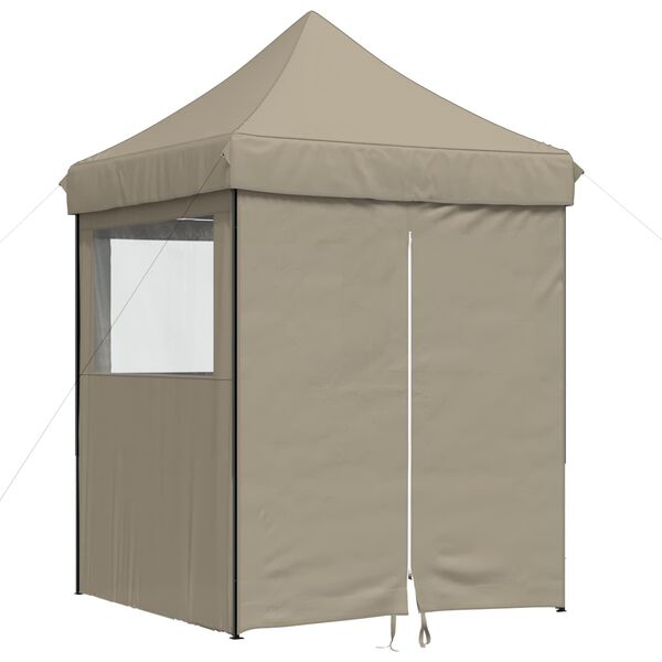 vidaXL Party-Zelt Taupe 200 x 200 x 306 cm Oxford-Stoff