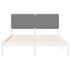 vidaXL Bettgestell mit gepolstertem Kopfteil Hellgrau 140 x 200 cm